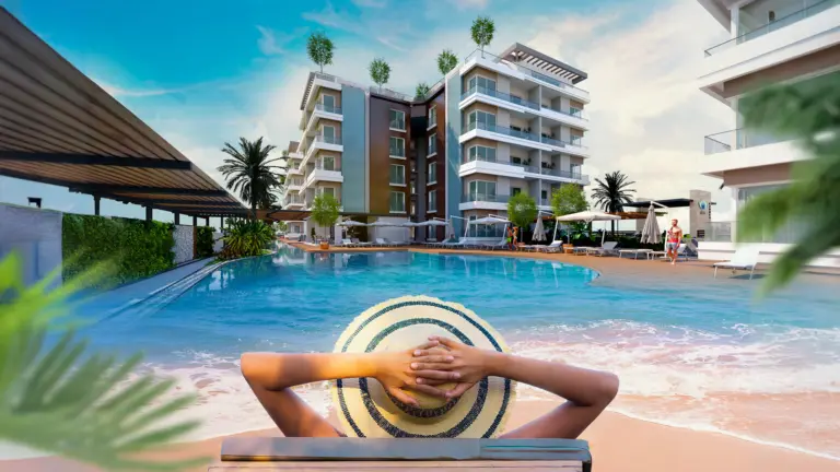 Bafra Otel Bölgesinde 1+1 Eşyalı Rezidans Dairesi